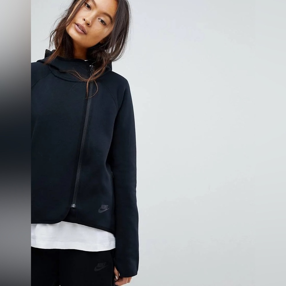 NIKE Sportswear Tech Fleece Women's Full Zip Cape Hoodie - 908822-010 - Sz XS - Picture 16 of 16